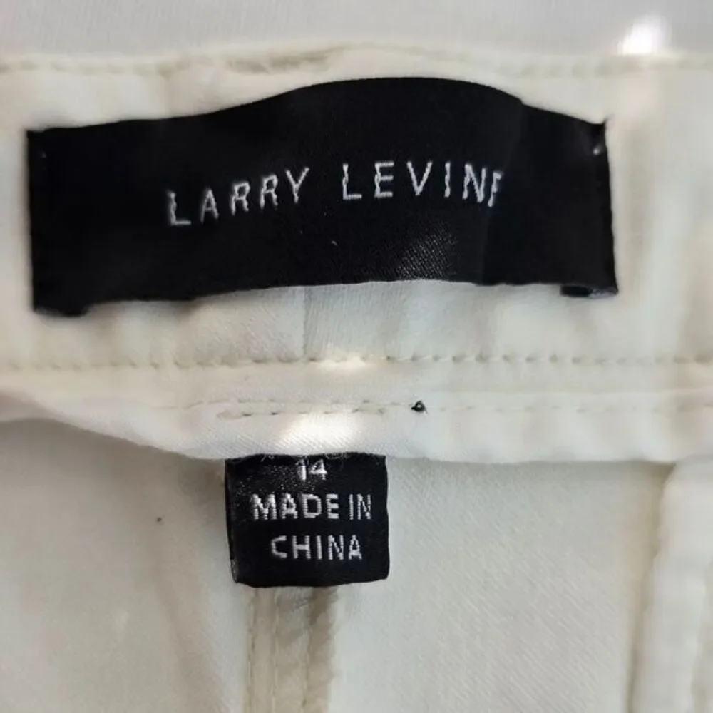Larry Levine Womens White Cuffed Chino Shorts Size 14‎ Average New With Tags